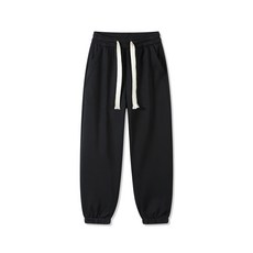 加絨針織束口休閒長褲 - 秋冬男士保暖運動褲