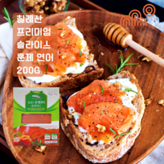 프리미엄 훈제 연어 200g 슬라이스, 1개