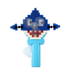 어린이 손선풍기 만들기 자가발전 블록 교구 세트 쿨링, 1개, 교육용 손선풍기 꽃빙수