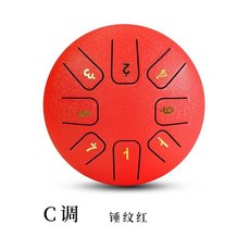可開發票青石6寸8音空靈鼓高音伴侶C調D調六寸小鼓鋼舌鼓兒童色空忘憂 生日禮物 交換禮物 空靈鼓 送禮 兒童禮物 聖誕禮, 6寸8音C調高音伴侶-紅色, 1個