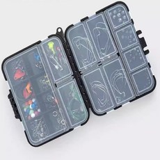 리브온 2단 태클박스 방수 칸막이 조절 루어 미끼 수납 낚시통, 1개