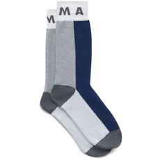 마르니 인타르시아 니트 로고 양말