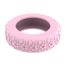 체크픽 캐리어 바퀴 꽃무늬 보호 커버 실리콘, 9개, 핑크