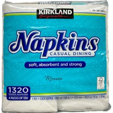 Kirkland Signature 餐巾紙 1320張 4包入, 1個, 分購一小包入