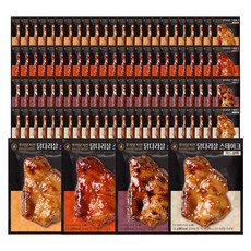 [무료배송/당일발송] 푸라닭 순살 국내산 닭다리살 스테이크 4종 혼합구성, 130g, 100개