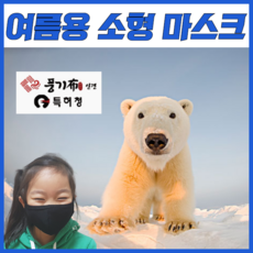 유파트너 블랙 유아동 숨쉬기편한 여름용 풍기인견 어린이 면 3D입체 마스크 소형, 1개, 1개입