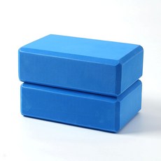 EVA 요가 블럭 홈트 스트레칭 보조 기구 2세트 블루