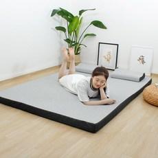 슬릭스 메모리폼 토퍼매트리스 바닥 접이식 매트리스, 라이트베이지, 8cm
