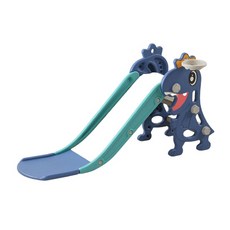 哩哩摳摳兒童溜滑梯，室內折疊滑梯，寶寶玩具，附籃球框, 折疊溜滑梯藍色, 1個