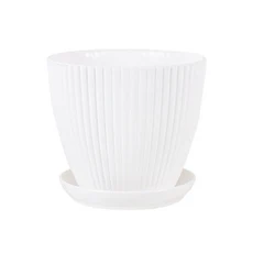 트레이와 플라스틱 꽃 냄비 즙이 많은 식물 녹색 딜 라운드 더블 레이어 작은 화분 홈 오 데스크탑 장식, 03 Mint Green 13cm, White 13cm