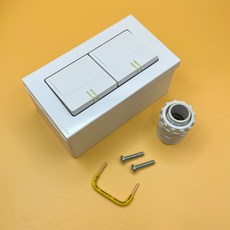 일신 2구 스위치 조립용 간편 세트(스위치+PVC노출박스+이도피스+SFPK커넥터+점프선), 1개