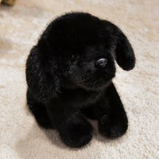 시바견 세인트버나드 강아지 래브라도 40cm 30cm 봉제인형 골든리트리버 선물, Black
