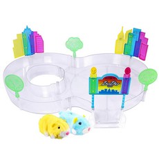 ZhuZhu City Downtown 스타터 놀이 세트 - Pipsqueak & Sophie가 있는 인터랙티브 전자 햄스터 장난감 40개 이상의 사운드 및 액션 4세 이상 용