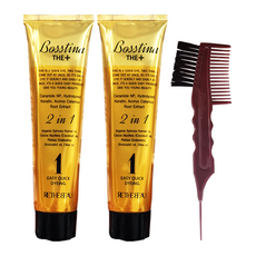 시즌2 보스티나 더 플러스 염색약 + 솔브러쉬, 5호 내츄럴브라운, 1세트