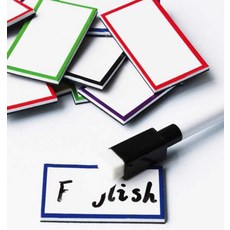 영어 카드 단어 미니 보드 자석 앵글 지우개 학습용, 소형 혼합색 자기 디스크(8개)