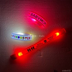 BABYMONSTER香港演唱會應援發光手環定製音樂節粉絲周邊熒光棒 演唱會手燈 寶怪應援棒, 三款各一個（套裝推薦）,電池款, 1個