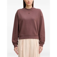 휴고 로고 자수 스웨트셔츠