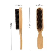 나무 손잡이 멧돼지 강모 청소 브러시 ​​미용 수염 브러시 정전기 방지 이발사 헤어 스타일링 빗 면도 콧수, 02 Big