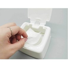 아크릴 면봉 보관함 화장솜 이쑤시개 소품 정리 케이스, 북극곰, 1개