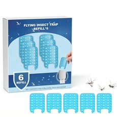날아다니는 곤충 트랩용 리필 장치 없음 - 접착제 카드 6개 ZEVQI POWER 트랩에만 적합_173394, 날아다니는 곤충 트랩용 리필, 장치 없음 - 접착제 카