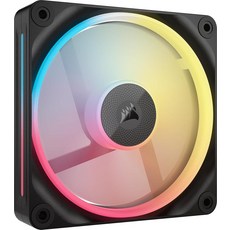 CORSAIR iCUE Link LX140-R RGB 140mm PWM 리버스 팬 - 싱글 팬 - 저소음 Corsair 마그네틱 돔 베어링 듀얼 라이트 루프 Corsair, 1 x 120mm, 블랙, 블랙