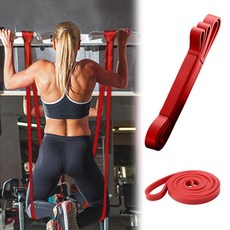 [티케이샵] 턱걸이 보조 고무밴드 풀업밴드 홈트레이닝, 빨강(1단계), 1개