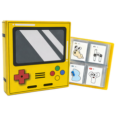 띠부띠부씰 앨범 스티커 북 로앤제이 20장, GAME BOY-씰북(노랑)