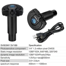 SVBONY SV605 신학기 가이드용 생물학적 현미경 40X-1600X 양안 광학 전자 양안 현미경, 01 Electronic eyepiece