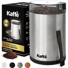 Kaffe 커피 그라인더 전기. 가정용 최고의 커피 그라인더. (14 컵) 간편한 온/오프 클리닝 브러시 포함. 스테인리스 스틸, Kaffe 커피 그라인더 전기. 가정용 최고의 그라인더