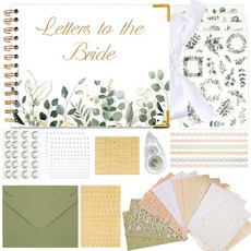 Humyoun 21.6 x 17.8cm(8.5 x 7인치) 결혼식 방명록 신부에게 보내는 편지 스크랩북 웨딩 메모리북 신부 DIY 빈 종이 스크랩북 사진 앨범 게스트, Humyoun 21.6 x 17.8cm(8.5 x 7인