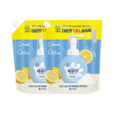 온더바디 세꼼마 핸드워시 리필 레몬향 1.8L 2개, 1개