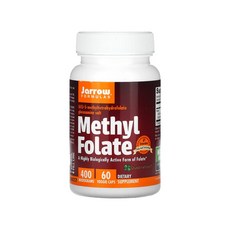 Jarrow Formulas 자로우 포뮬러스 메틸 엽산 400 mcg 식물성 캡슐 60정