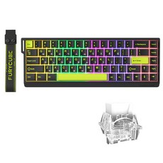FURYCUBE M68HE 8k 래피드 트리거 자석축 게이밍키보드 ace 68 기계식 우팅 e-sports, 마그네틱축(자석축), M68 HE, 베타블랙 마그네틱축(자석축), M68 HE, 베타블랙