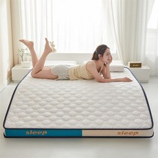 라텍스 매트리스 두꺼운 쿠션 메모리폼 토퍼 매트 가정용 기숙사 수면 매트 사이즈, 120cm x 200cm, 흰색라텍스약6cm, 12cm