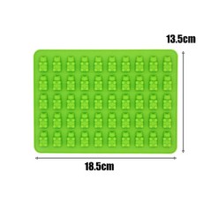 GUMMY MOLD DROPPER가있는 실리콘 초콜릿 DIY 및 몰드 공룡/곰/하트 미니, xiong green