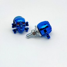 나사형 고정장치 번호판 나사 차량 외부 장식 플라스틱 본헤드 디자인 크기, 1개, 7. blue
