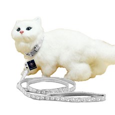 딩동펫 반려동물 발바닥 초경량 목줄 리드줄 세트, 그레이, 1세트