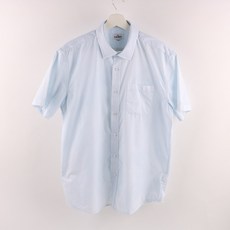 XL / 캐럿 반소매 남성 블루 드레스 셔츠 / P016 -309, 1개, 사진참고