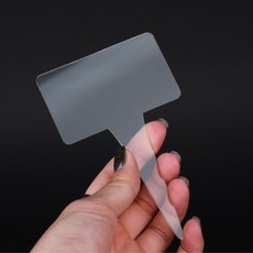불꽃마켓 투명 아크릴 화분픽 식물이름표 사각형 화분이름표 텃밭이름표