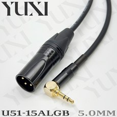 YUXI 音源轉接線, 1個, XLR公 3P 轉 3.5mm 直頭,50公分 含雙頭