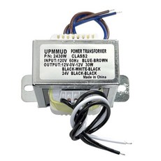 24V 파워 트랜스포머 입력 120V-AC 출력 24V-AC 센터 탭 CT 12V-0V-12V 30W 교체용 트랜스포머 호환 관개 잔디 스프링클러 대부분의 모델용 컨트롤러, 24V 파워 트랜스포머 입 120VAC 출 24VAC