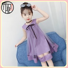 女童夏天連衣裙2025新款寶寶裙子洋氣裝公主裙小女孩娃娃領紗裙子