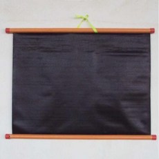 Shark家具 簡易型掛式留言板 可收捲便攜學習告示板, 60*45白杆黑板
