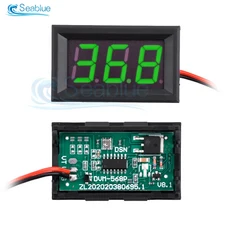 DC5120V 소형 전압계 LED 디지털 디스플레이 패널 전압 계량기 2 와이어 0.56 인치 전압 모니터 테스터 게, 03 green