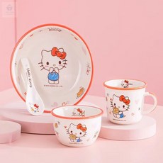 다소니디자인 헬로키티 그릇 세트 캐릭터그릇