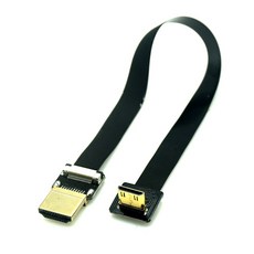 리본 플랫 FPV HDMI 마이크로 미니 호환 90 도 어댑터 5cm-80cm 피치 핀 플러그 커넥터, 04 A1-C2_02 10cm, 04 A1-C2_02 10cm