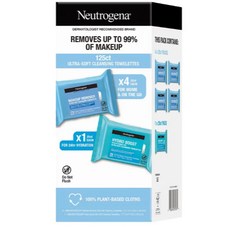 Neutrogena 露得清 125ct 超柔軟潔面巾組 卸妝與保濕, 1個