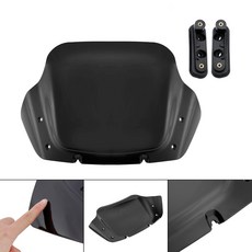 適用於 Harley Touring Street Glide CVO 117 121 23-24 專用加高風鏡 (黑色), 1個