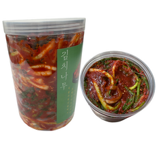 원칙과정성 국내산 전라도 매콤달큰한 고기엔 파김치 짜지않은 서울식 더 깔끔한 PET 여행캠핑캔김치, 800g, 1개