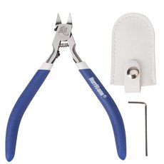 HURRICANE 건담용 전문 모델 니퍼 - 12.2cm4.75인치 싱글 블레이드 정밀 및 자동 리바운드 스프링 건담 수리 수리용 취미 니퍼 가죽 칼집 육각 렌치 포함 12, HURRICANE 건담용 전문 모델 니퍼 - 12.2c